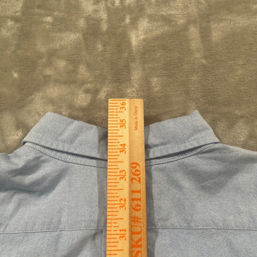 Ralph Lauren Shirt Mens LT Blue Chambray Long Sleeve Flesh Pony Casual Preppy - Picture 7 of 8